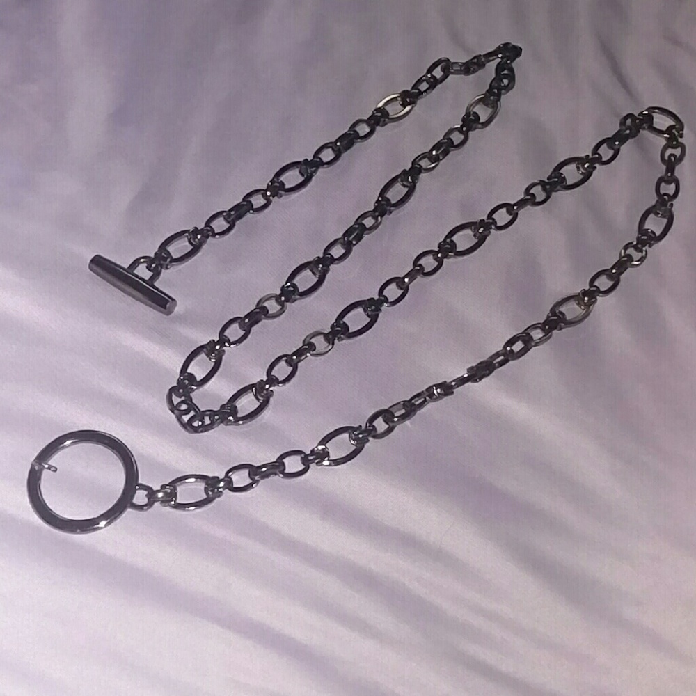 Hematite color 40 inch link belt